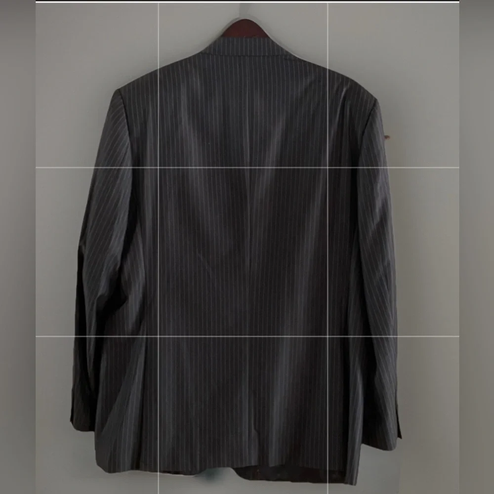 Giorgio Armani Main line Vintage C.2000 Navy Blue 3 Btn Wool Blazer Jacket 46R